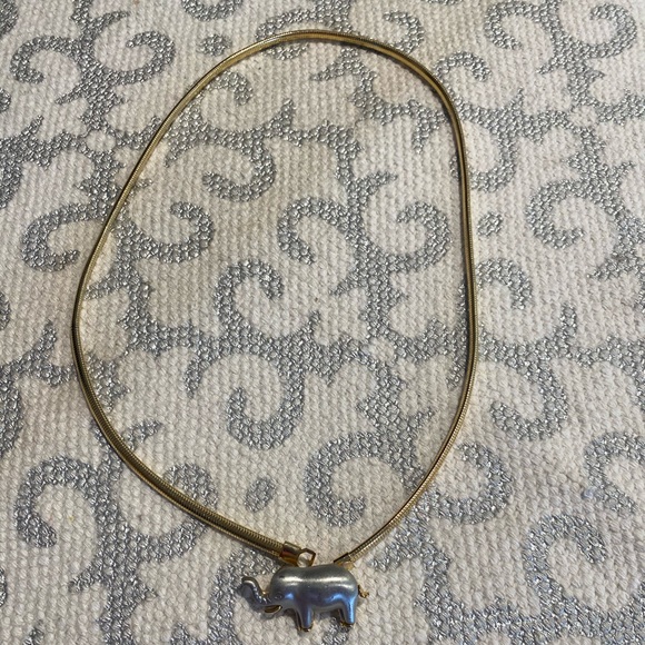 Vintage Accessories - Vintage Gold / Silver Elephant Coil Slinky Belt.